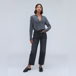 Everlane The Ridgid Way High Jean in Worn-in-Black!